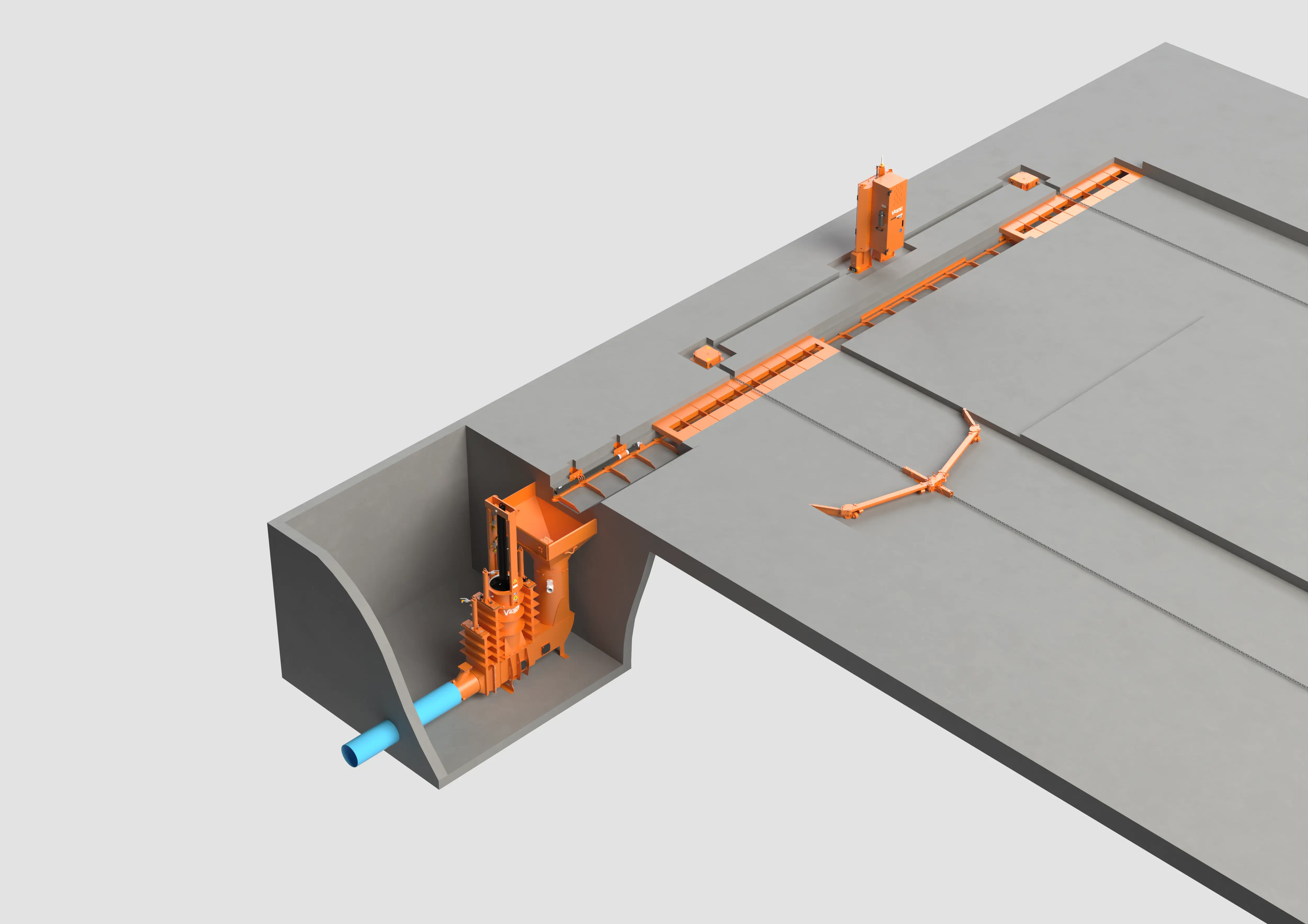 Dry pit or half-buried with a shallow pit installations