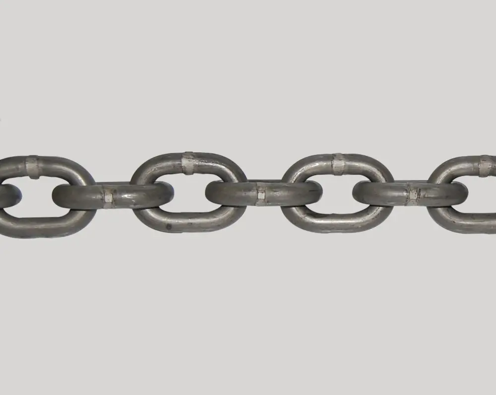 Chain hardened to resist wear