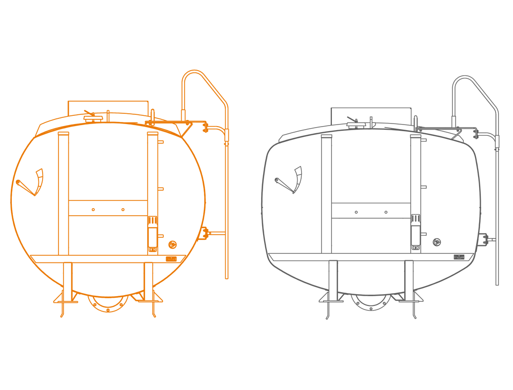 Standard or wide tank profile